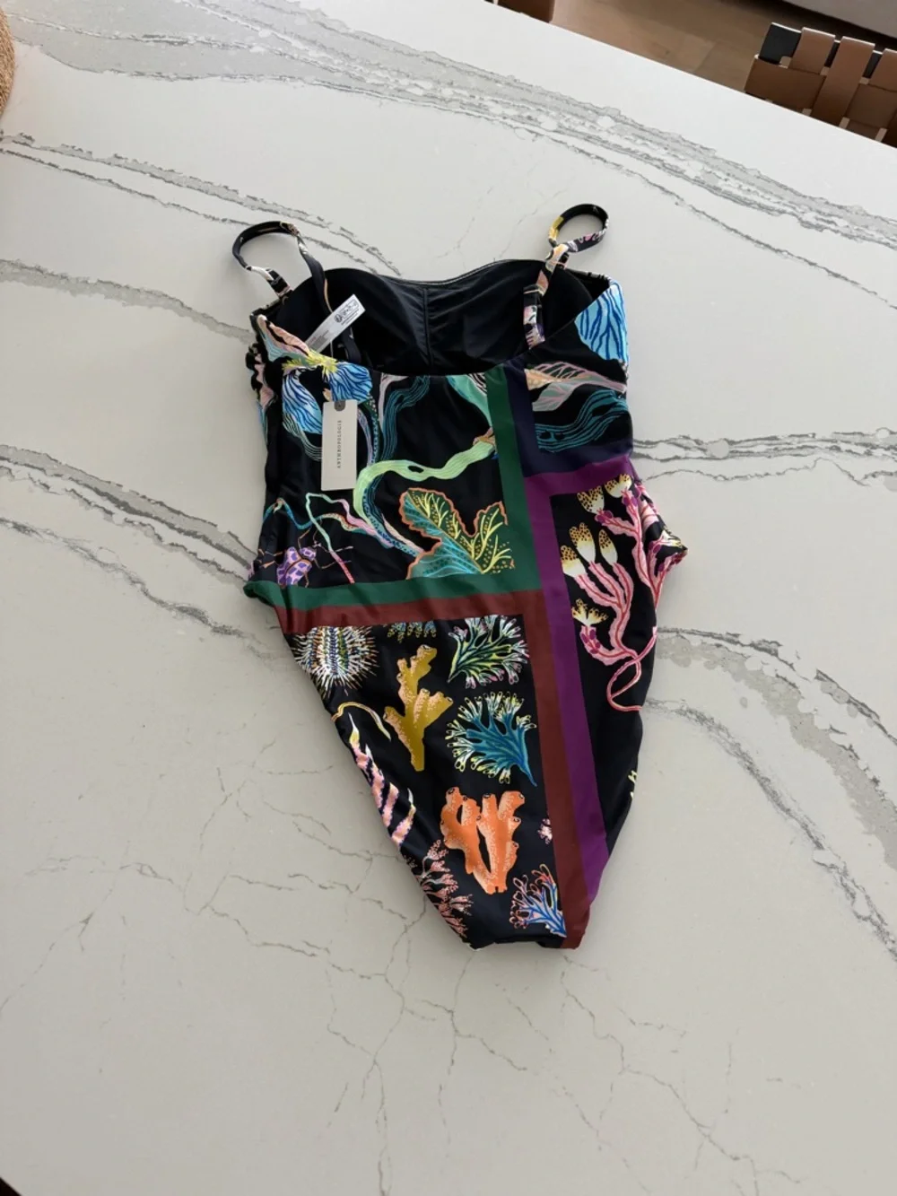 Celandine x Sarah Gordon One-Piece Swimsuit with Bright Tropical Accents - Picture 2 of 4